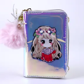 Doll LED Wallets Rainbow Fluff Holographic Girls Shoulder Bag