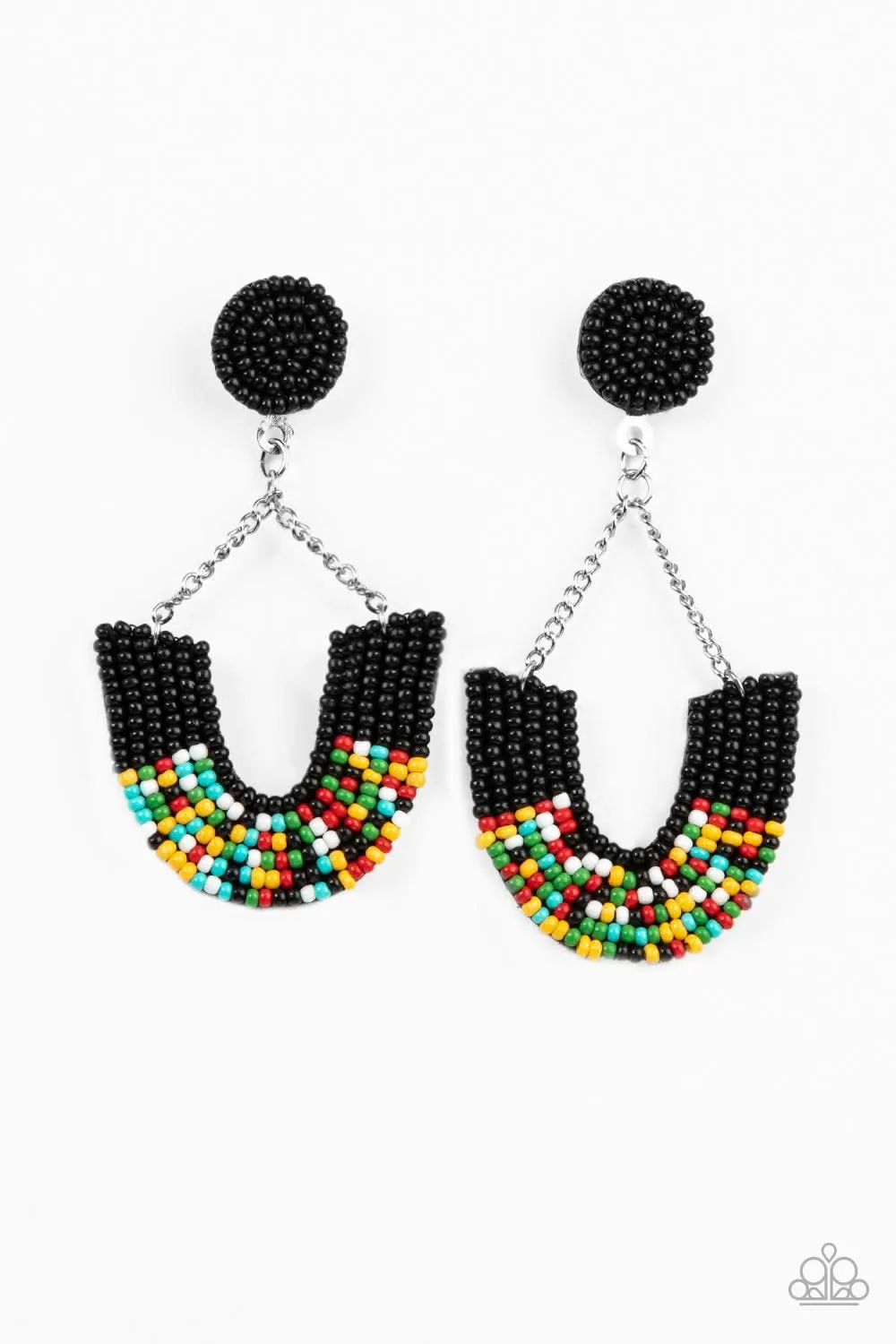 Earrings Make it RAINBOW - Black E2444