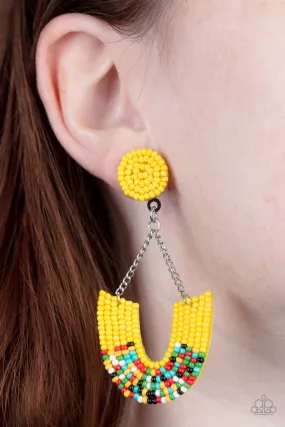 Earrings Make it RAINBOW - Yellow E2444