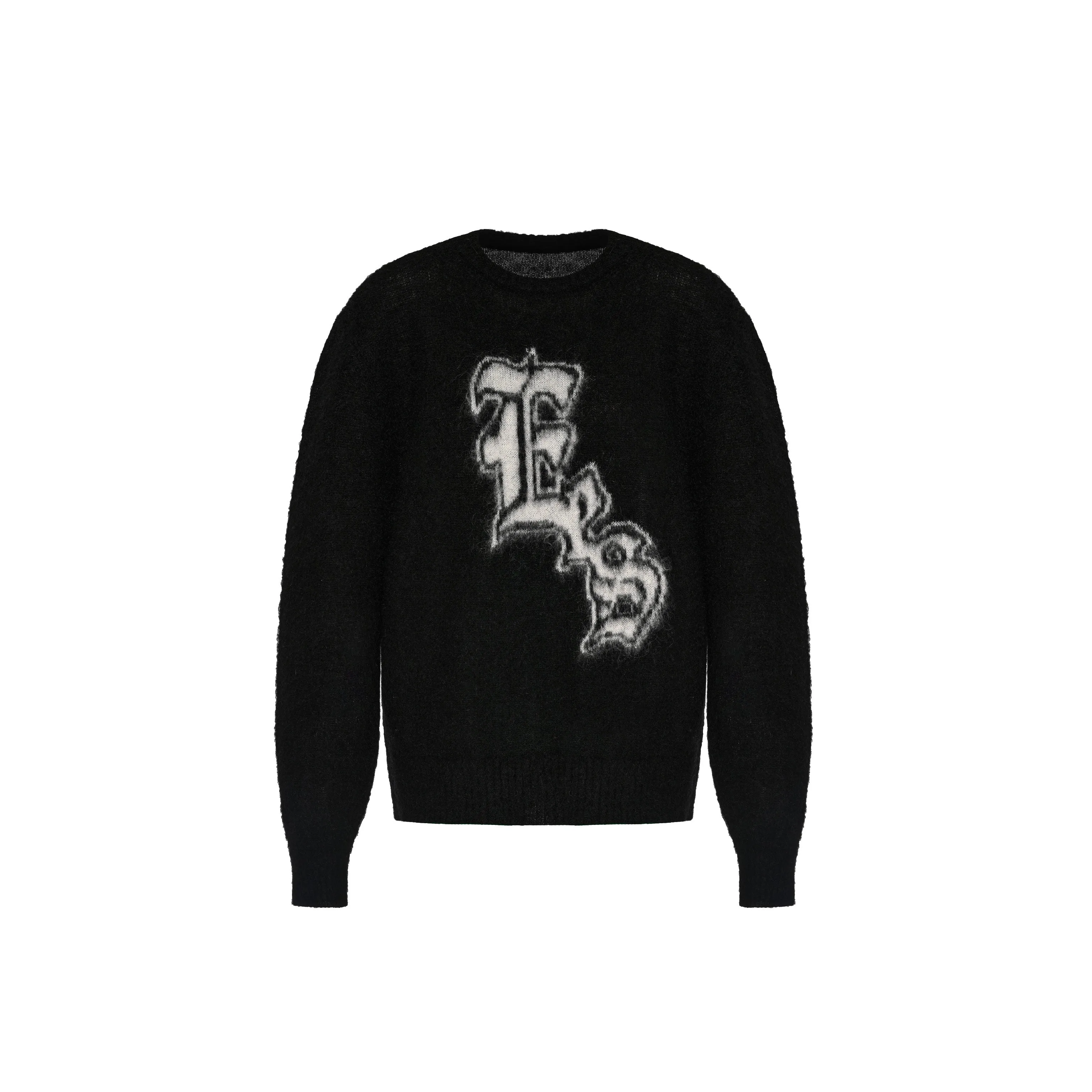 EES BRUSHED MOHAIR SWEATER - BLACK