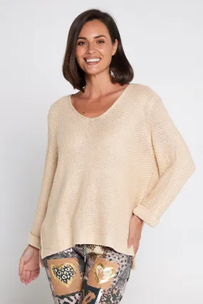 Emmy Cotton Knit Jumper - Sand