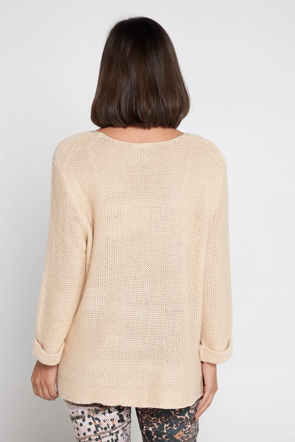 Emmy Cotton Knit Jumper - Sand