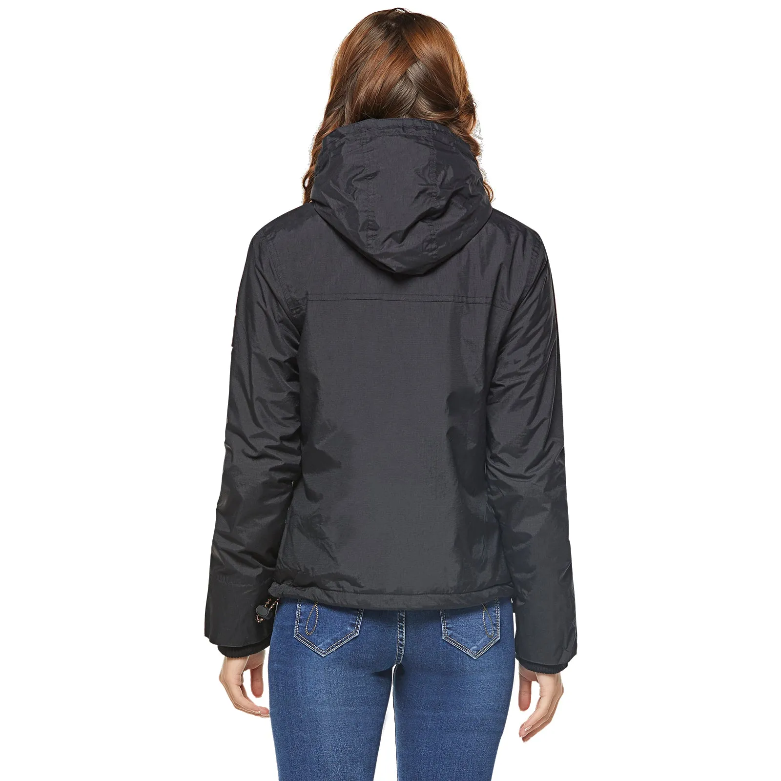 Extreme Pop Womens Quilted Hooded Zip-Up Cool Jacket