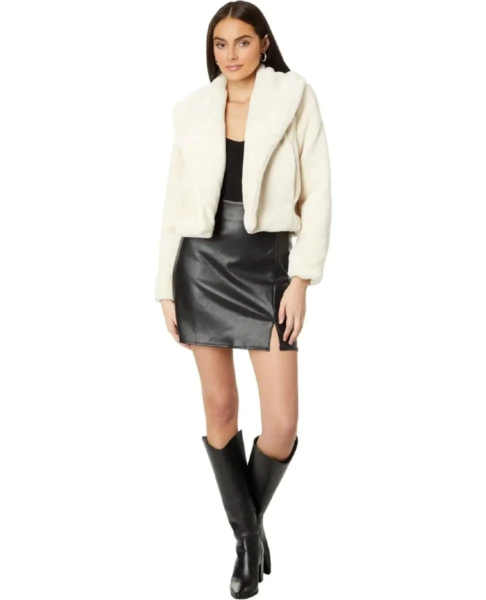 Faux Fur Cropped Jacket Snow Queen Ivory