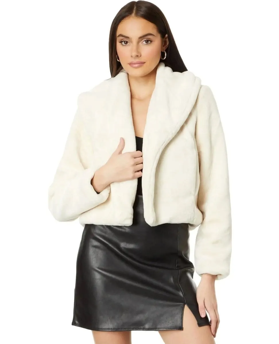 Faux Fur Cropped Jacket Snow Queen Ivory