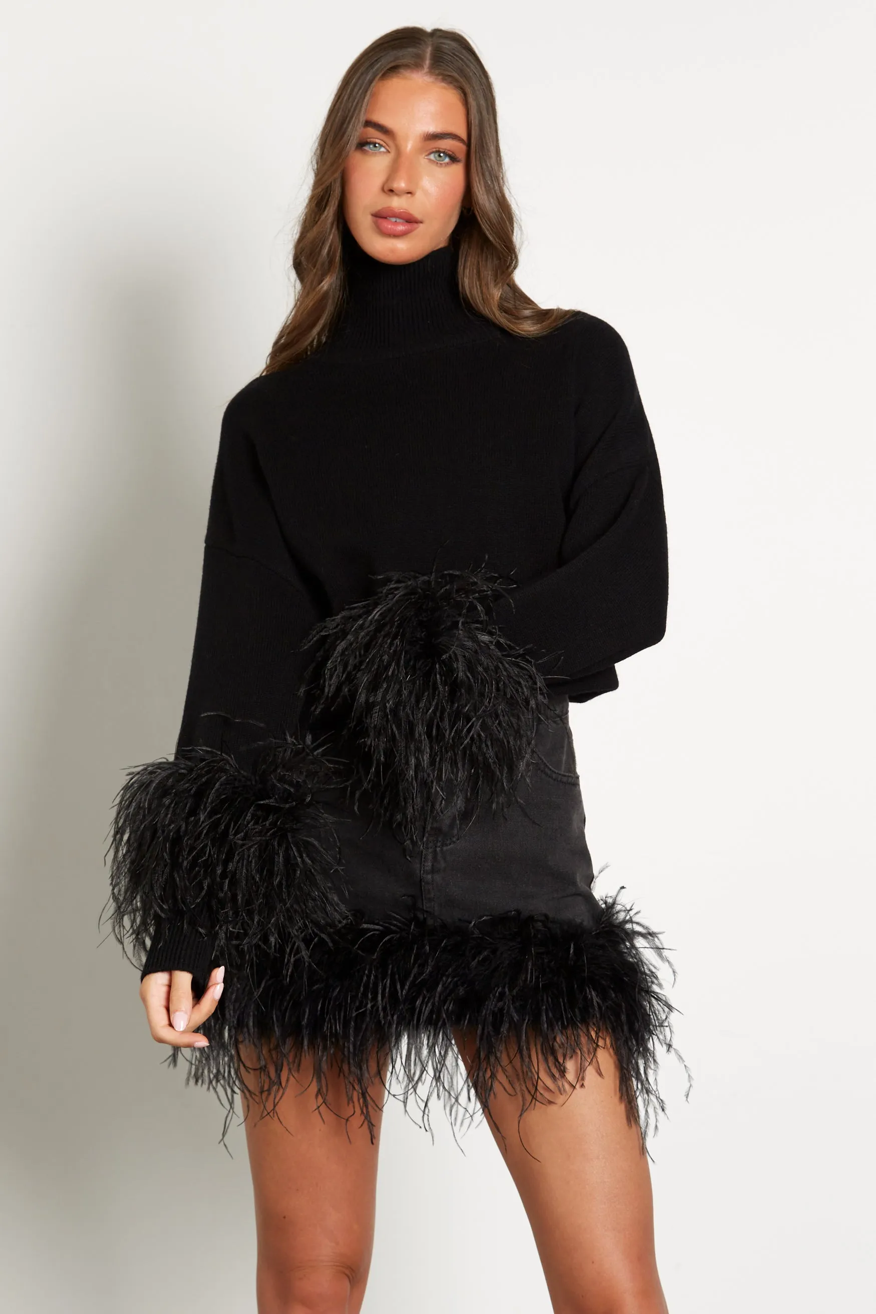 Feather Cuff Jumper