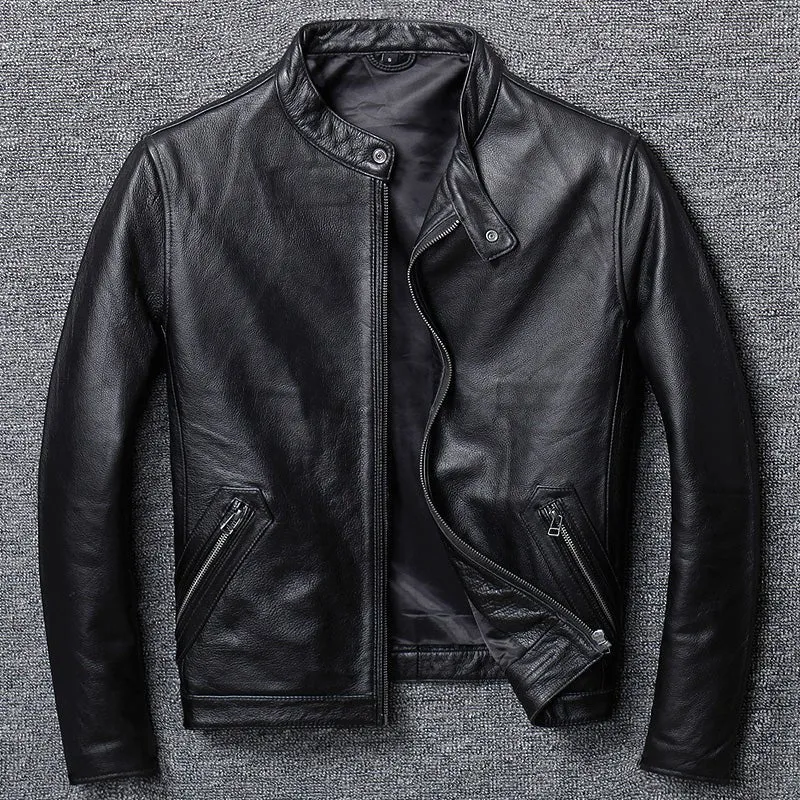 First Layer Cowhide Leather Jacket