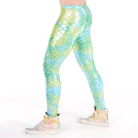 Fish Lemon Lime Merman Meggings // Great Festival Mermaid Costume // Merman Leggings