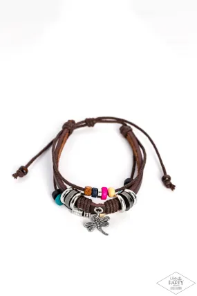 Fly High, Dragonfly - Brown Bracelet - Paparazzi Accessories