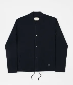 Folk Jersey Bomber Jacket - Navy