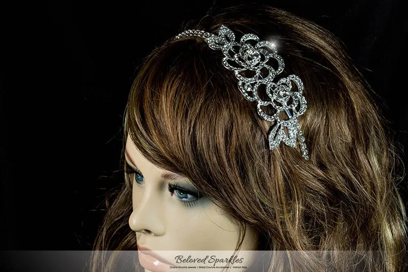 Francine Double Flower Headband | Swarovski Crystal