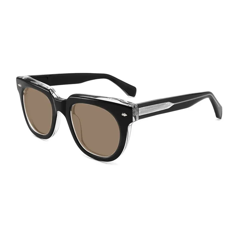 Gatenac Unisex Full Rim Square Acetate Polarized Sunglasses Mo17