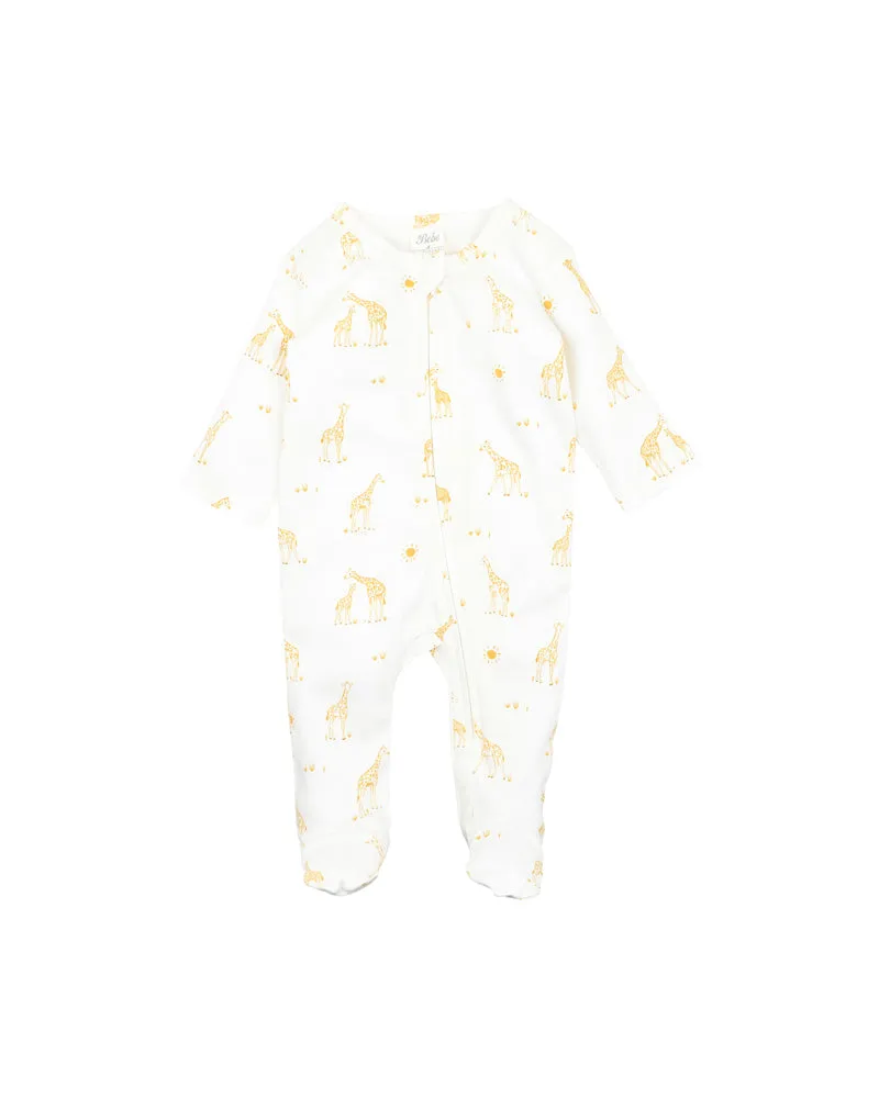 GIRAFFE ORGANIC LS ONESIE