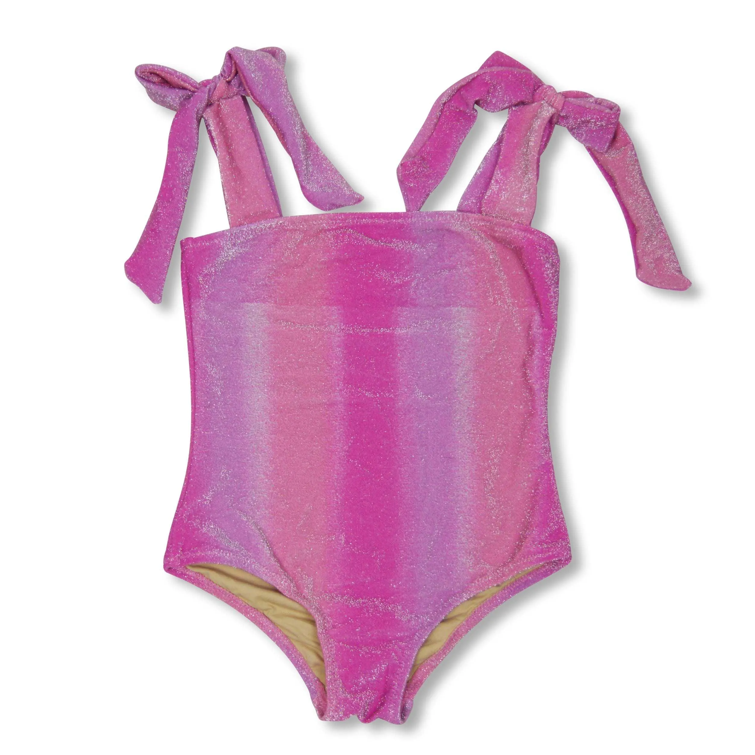 Girls Swimwear | Shimmer Bunny Tie - Pink Ombre | Shade Critters