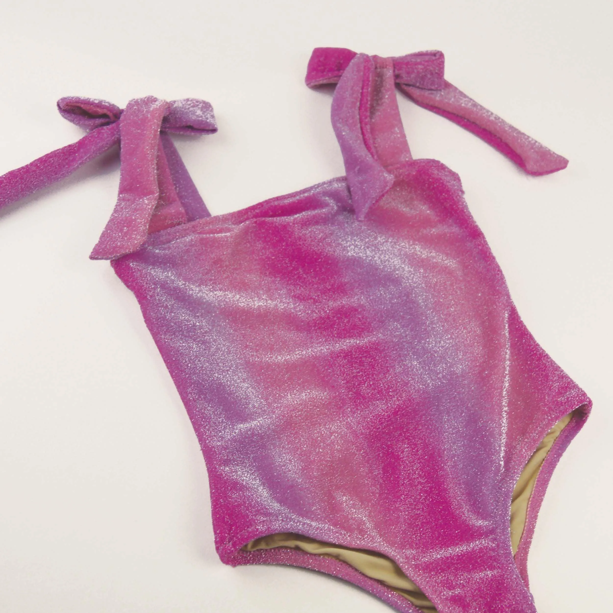 Girls Swimwear | Shimmer Bunny Tie - Pink Ombre | Shade Critters