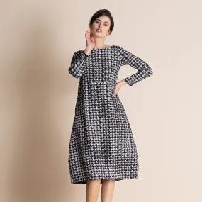 gisette houndstooth romance dress