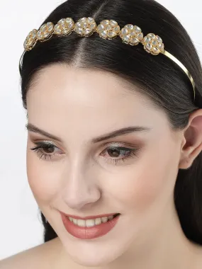 Gold-Plated Kundan Embellished Hairband