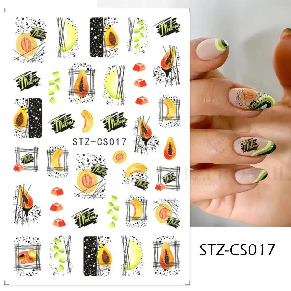 Golden Love Heart Nail Sticker Set: DIY Holographic Decals for Manicure