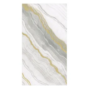 Grey Marble Paper Napkin - Guest