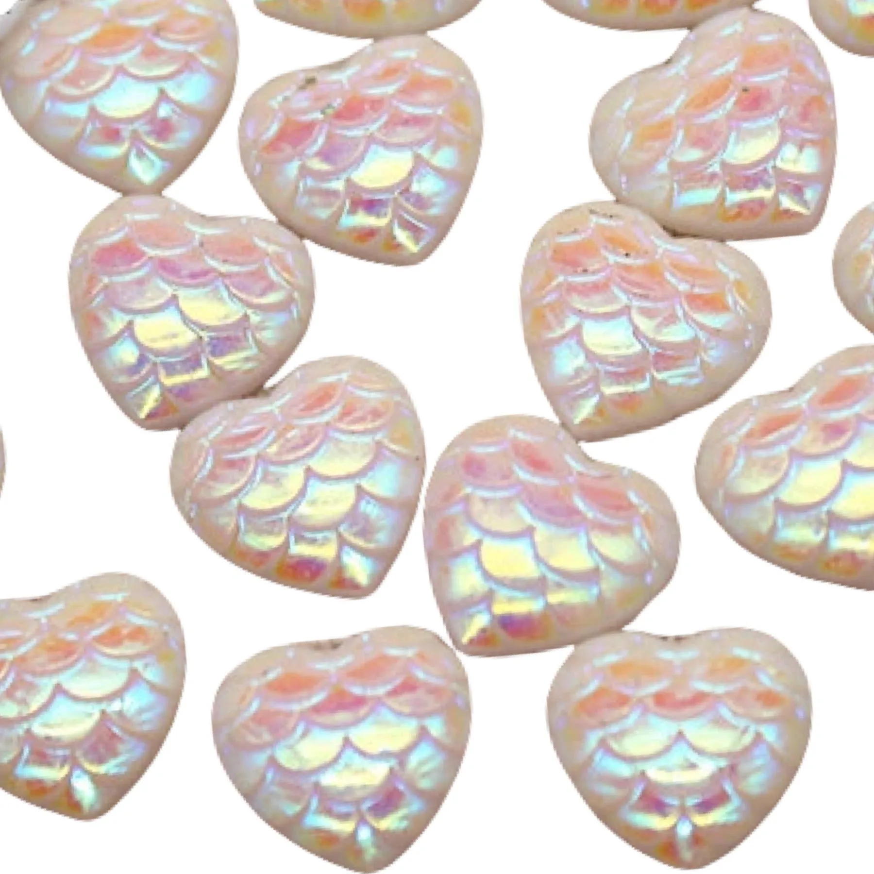 Heart Mermaid Studs Hypoallergenic Earrings for Sensitive Ears Made with Plastic Posts