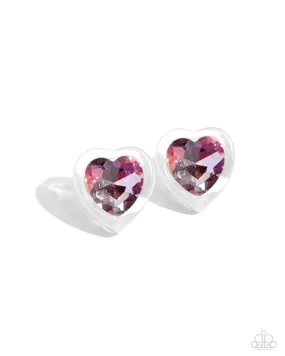 Heart-Pounding Haute - Pink Earrings