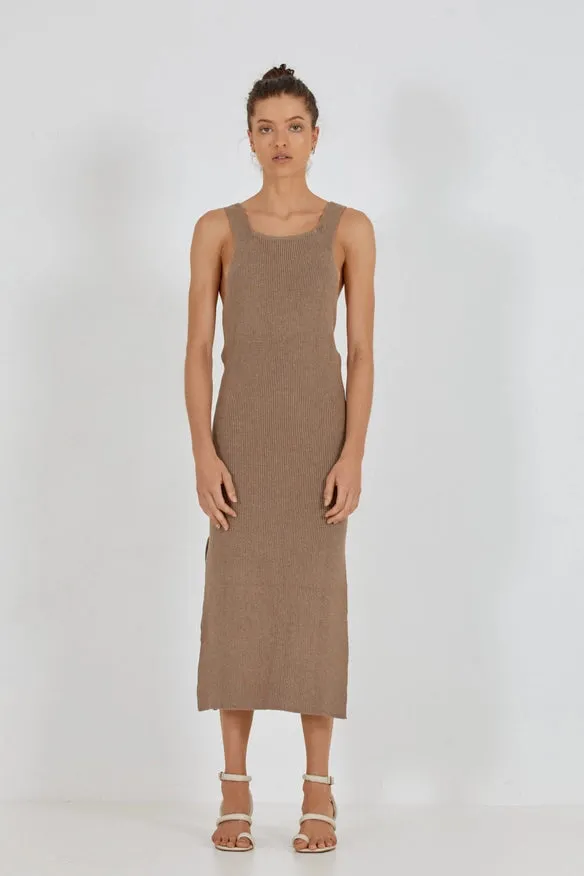 Hendrix Knit Dress - Taupe Gray