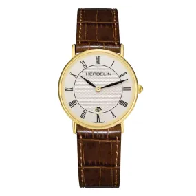 Herbelin Classic Ladies Brown Gold Watch 16845P08MA