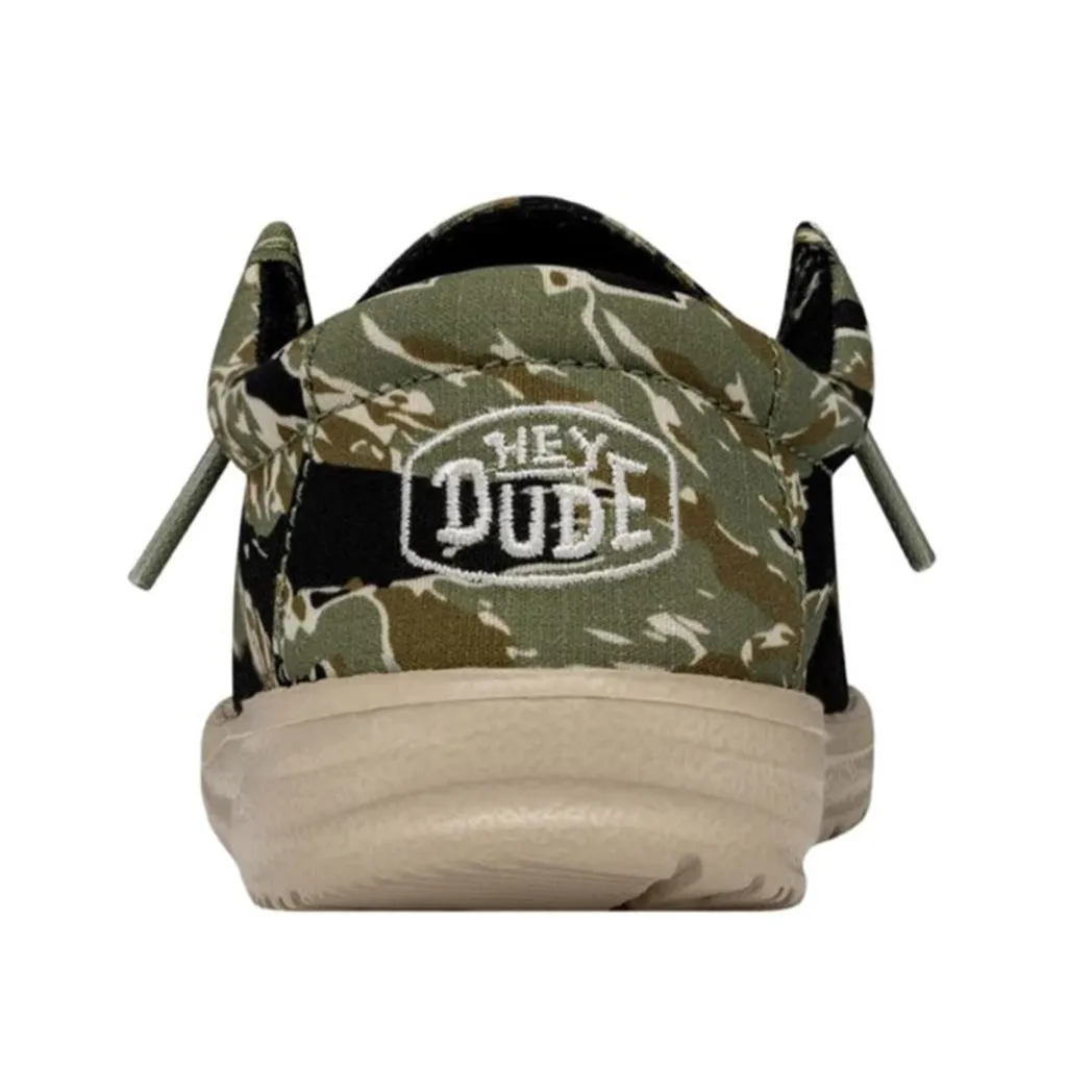 Hey Dude Wally Youth Ripstop Tiger Stripe Camo