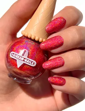 HOLO CHERRY HOLO NAIL POLISH