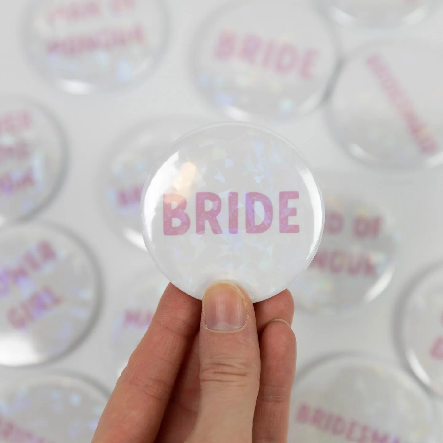 Holographic Bride Badge