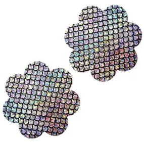 Holographic Glitter Fish Scale Flower Breast Petal Pasties