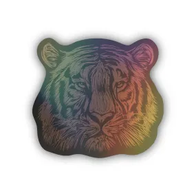 Holographic Golden Tiger Decal