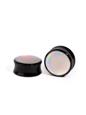 Holographic Rainbow Acrylic Image Plugs