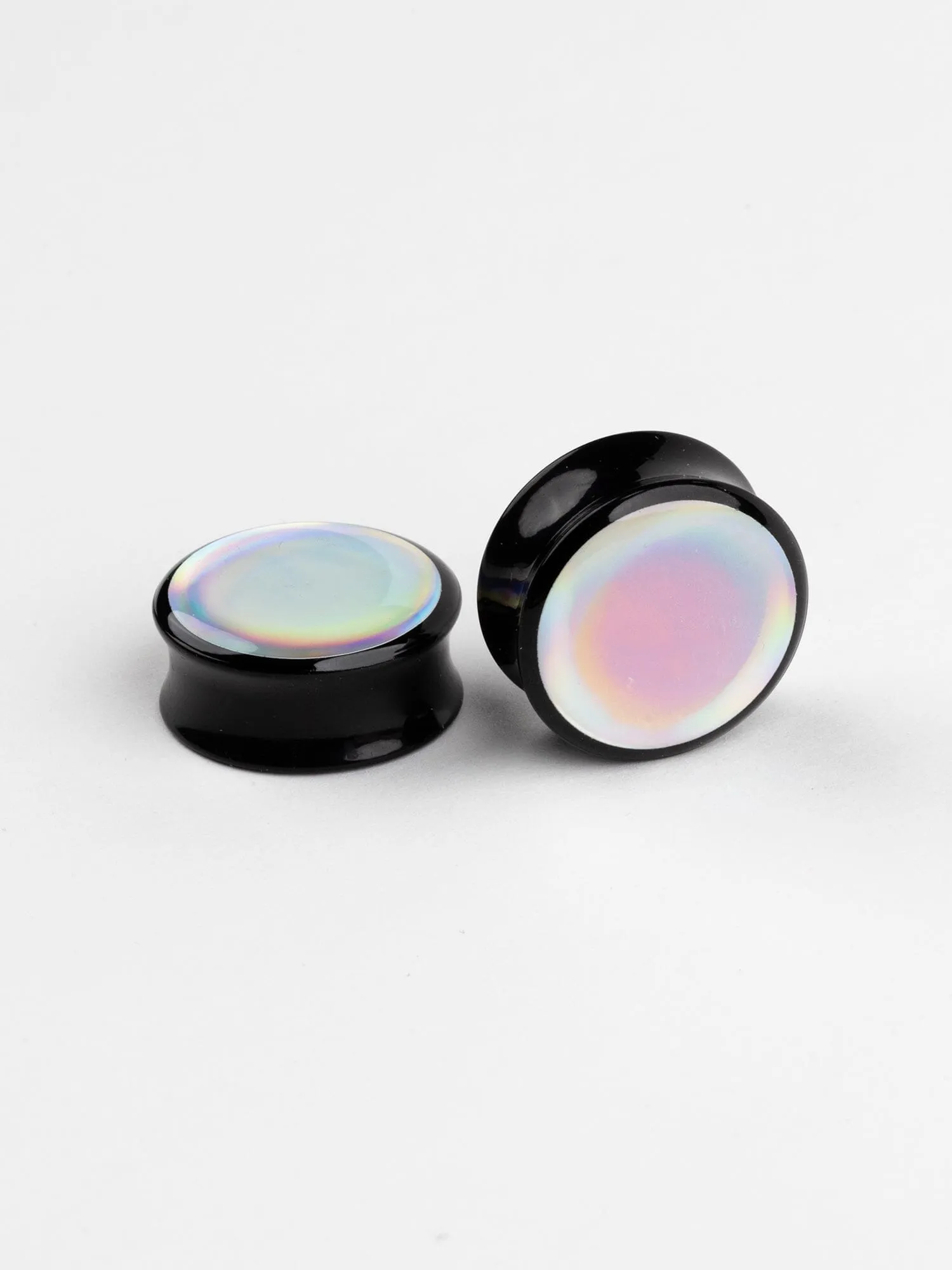 Holographic Rainbow Acrylic Image Plugs