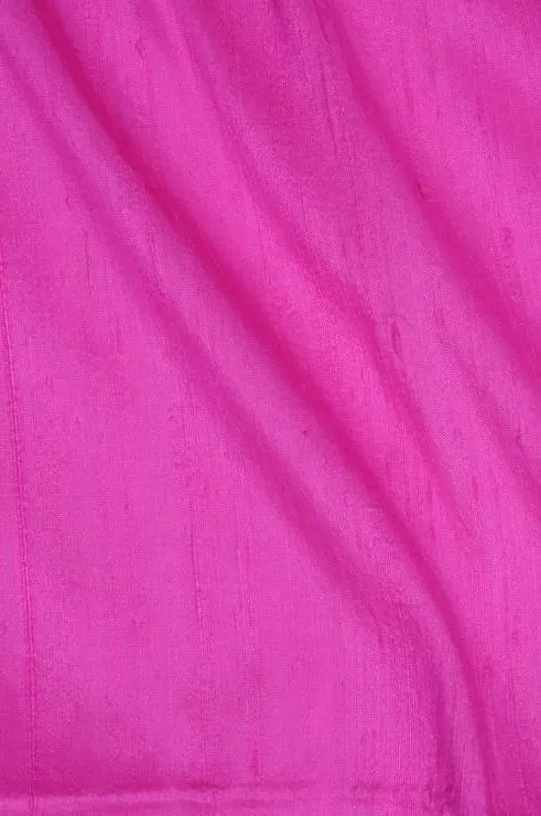 Hot Pink Dupioni Silk Fabric