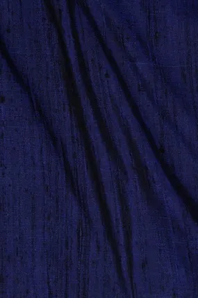 Ink Blue Dupioni Silk Fabric