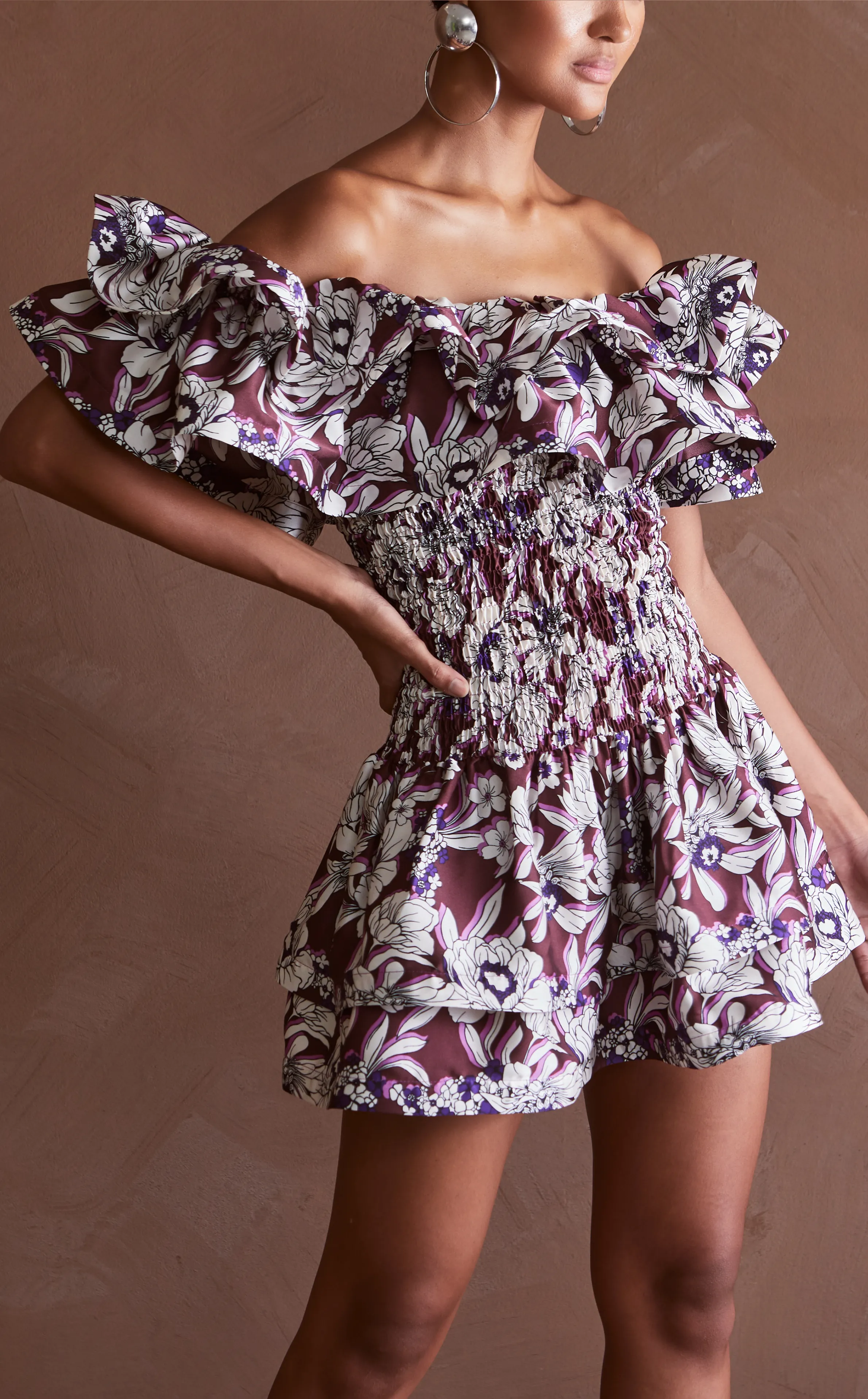 IPANEMA DRESS - BROWN FLORAL