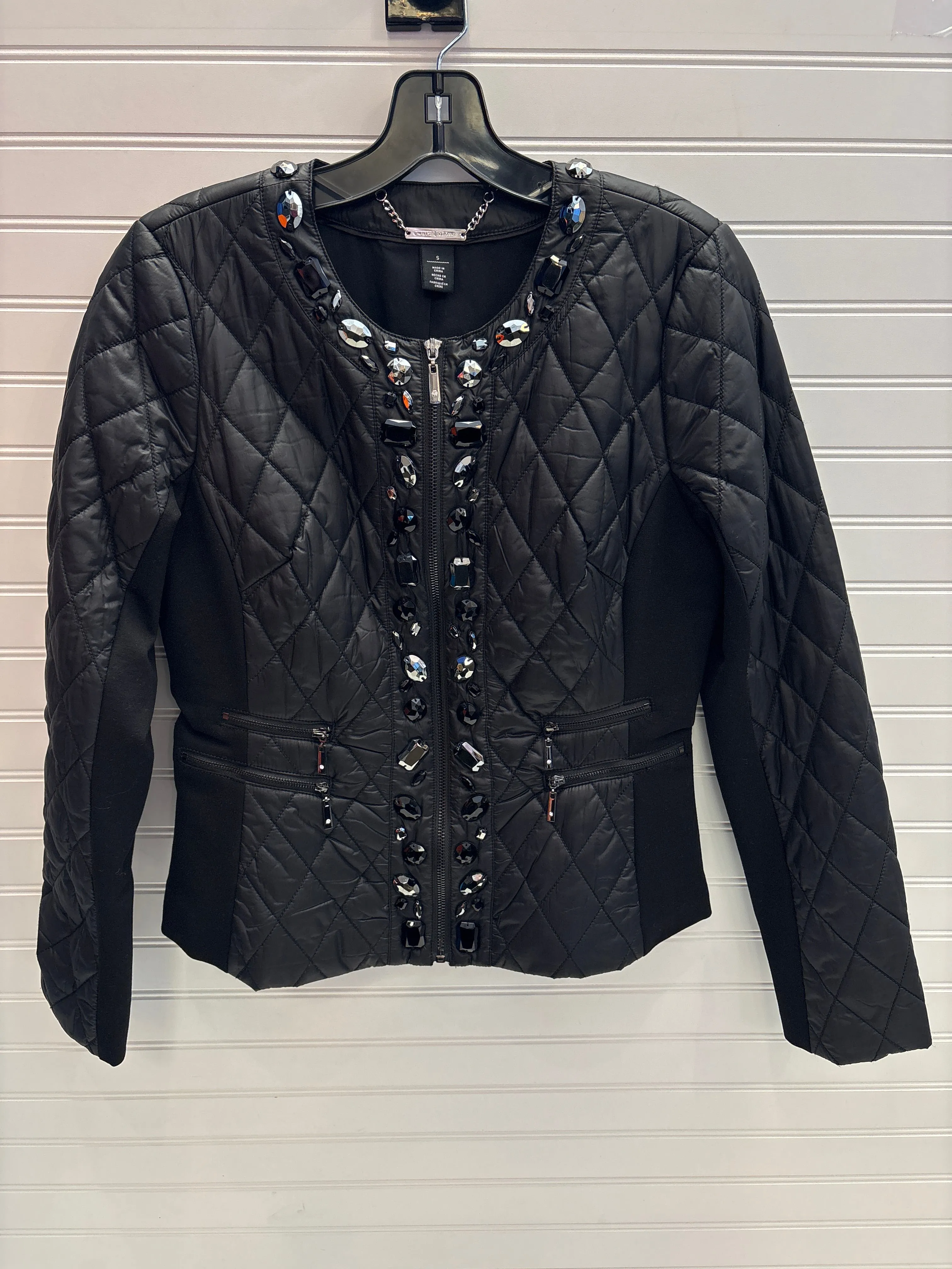 Jacket Puffer & Quilted By White House Black Market In Black, Size: S