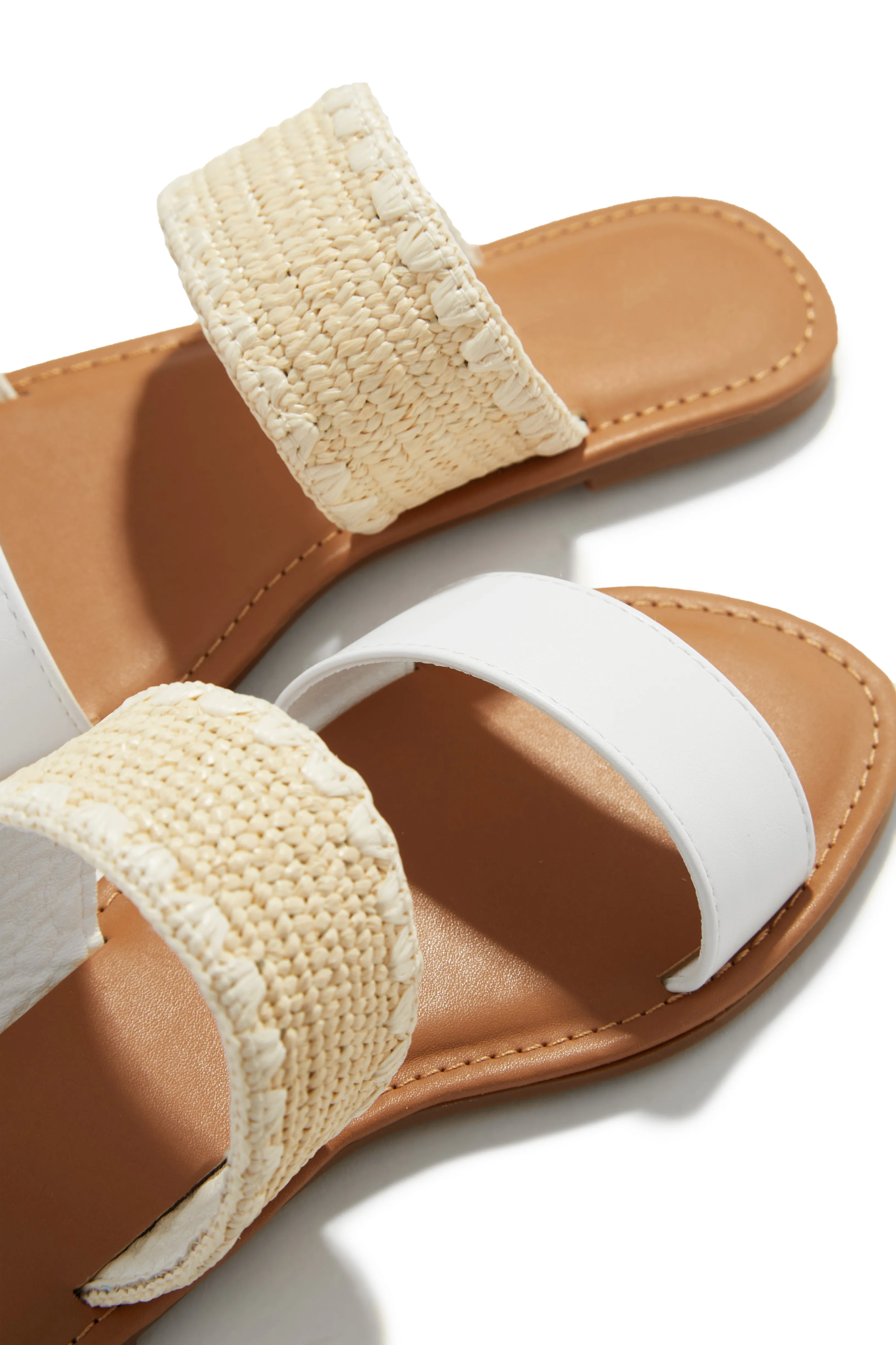 Janice Slip On Sandals - White