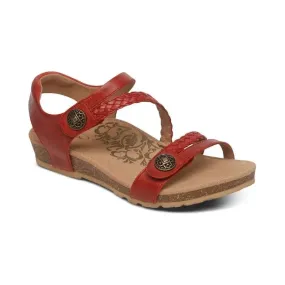 Jillian Quarter Braided Strap - Red