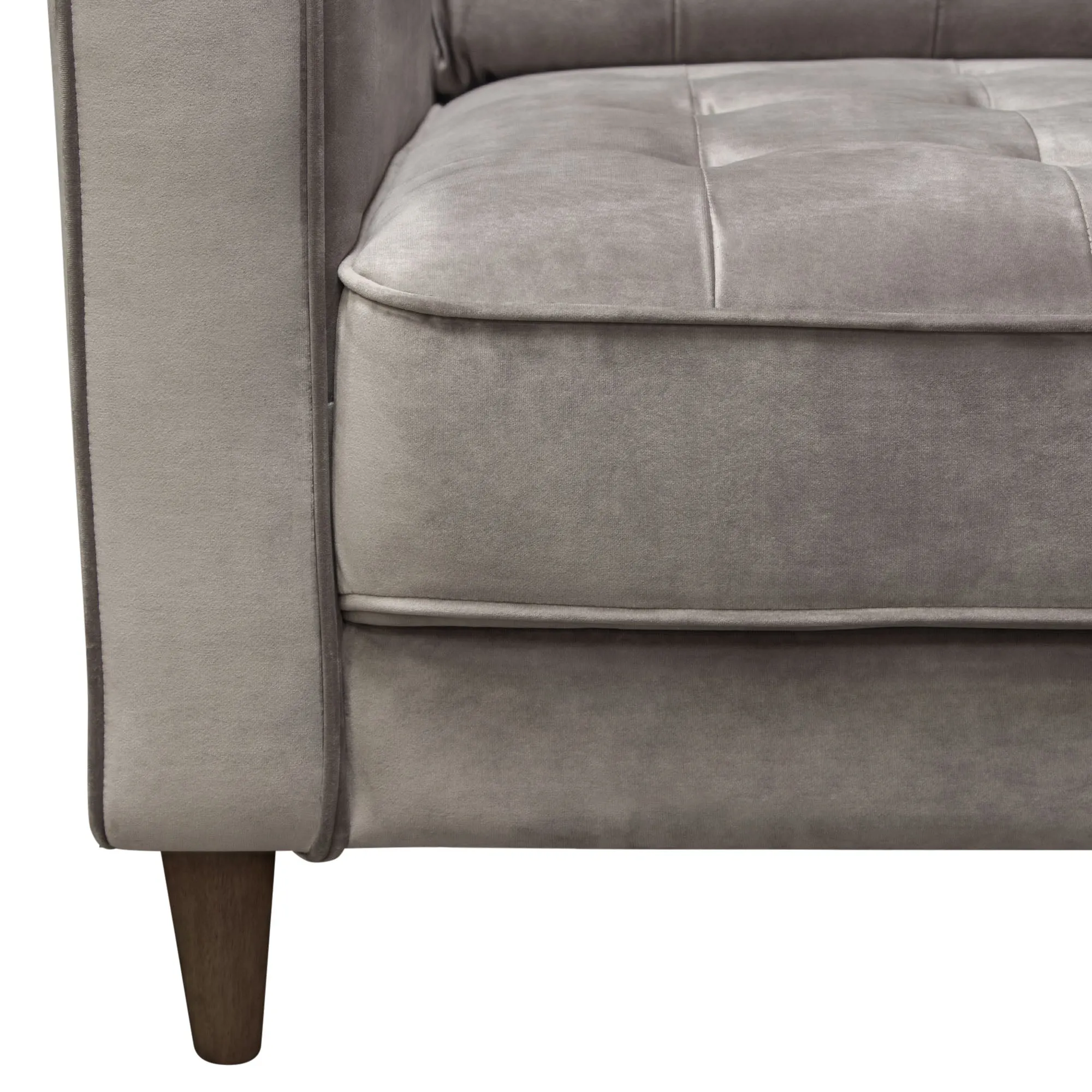 Juniper Tufted Chair in Champagne Grey Velvet by Diamond Sofa