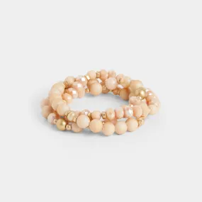 Katrina Stretch Bracelet Stack - Cream