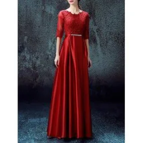 Ketty More Women Outstanding Round Neck Half Sleeve Superb Designed Slim Waist Lovely A-Line Dress-KMWDC5026