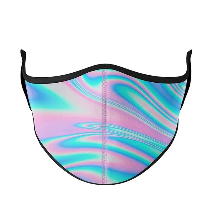 Kids Holographic Print Fashion Face Mask by Top Trenz - One Size (8 )