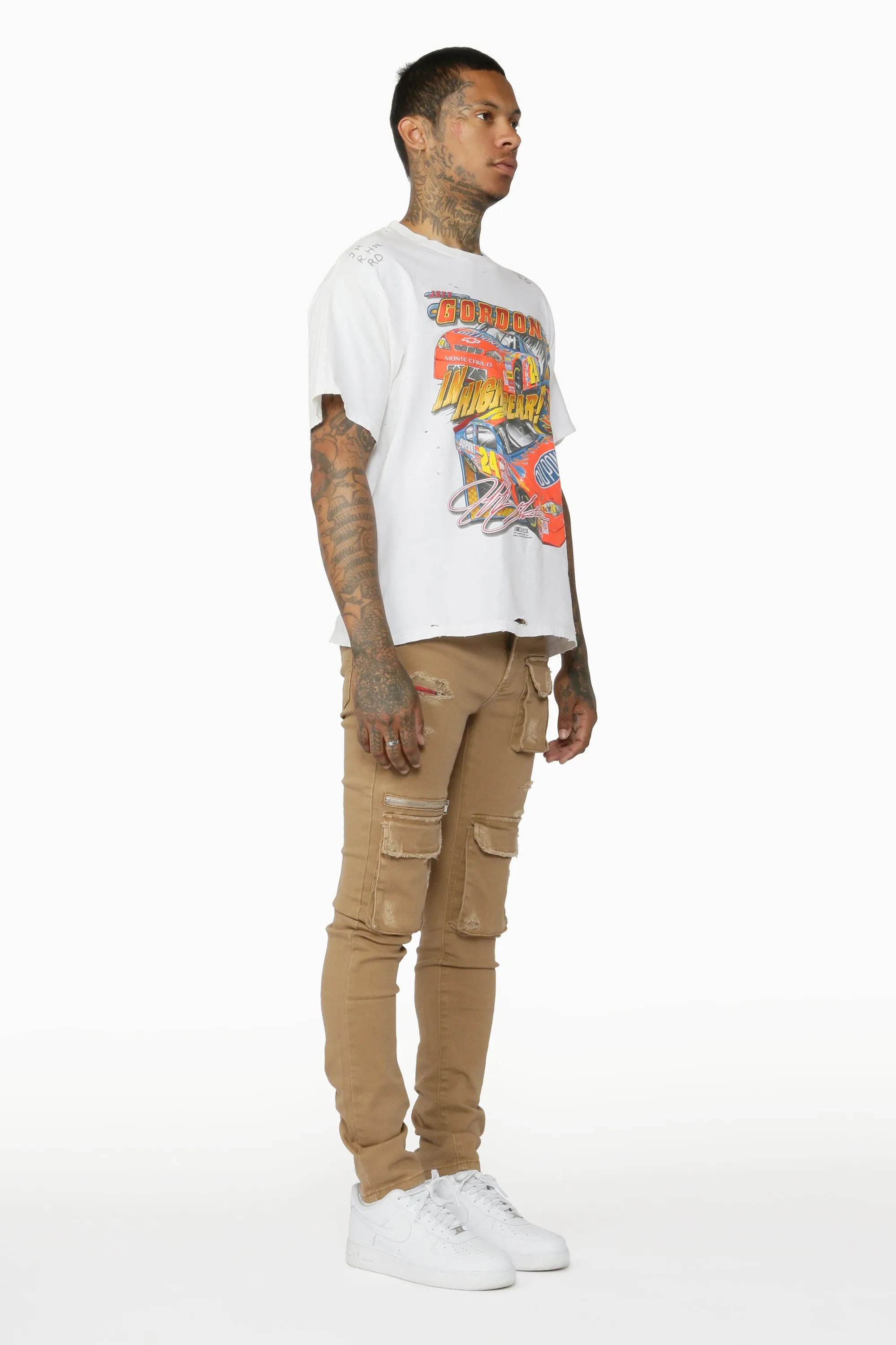 Kyre Beige Cargo Skinny Jean