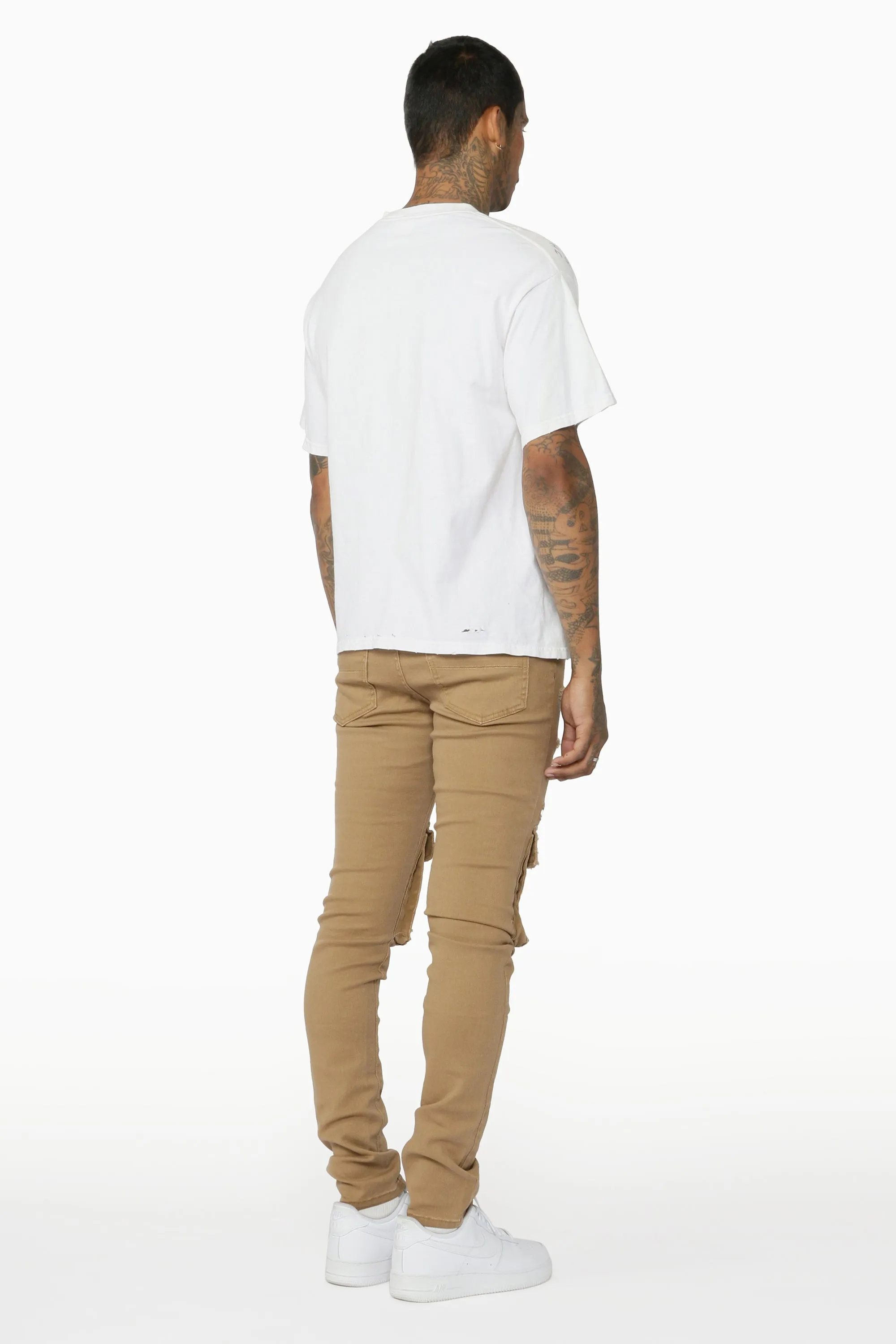 Kyre Beige Cargo Skinny Jean