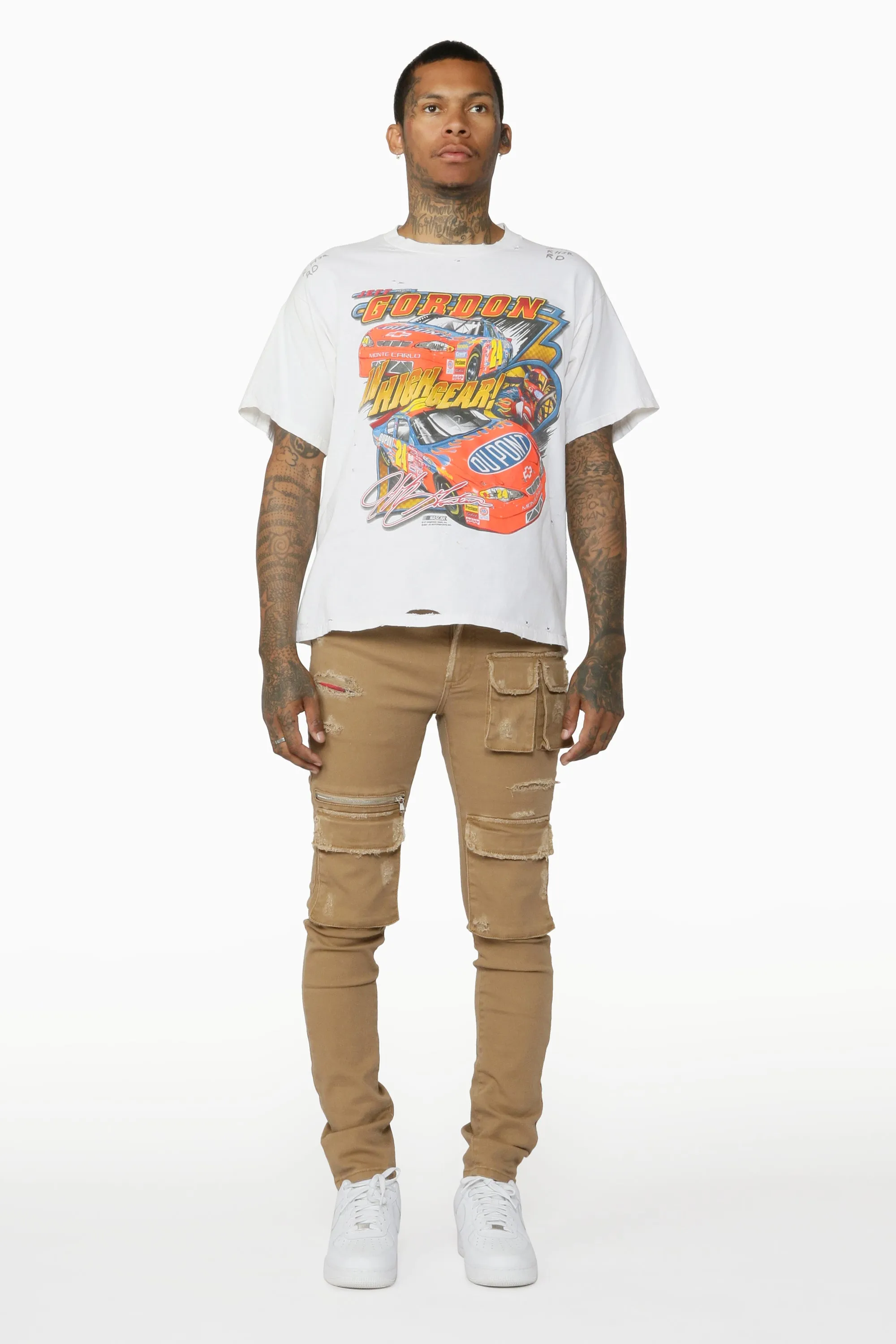 Kyre Beige Cargo Skinny Jean