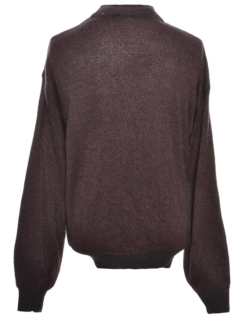 Long Sleeved Purple Jumper - M