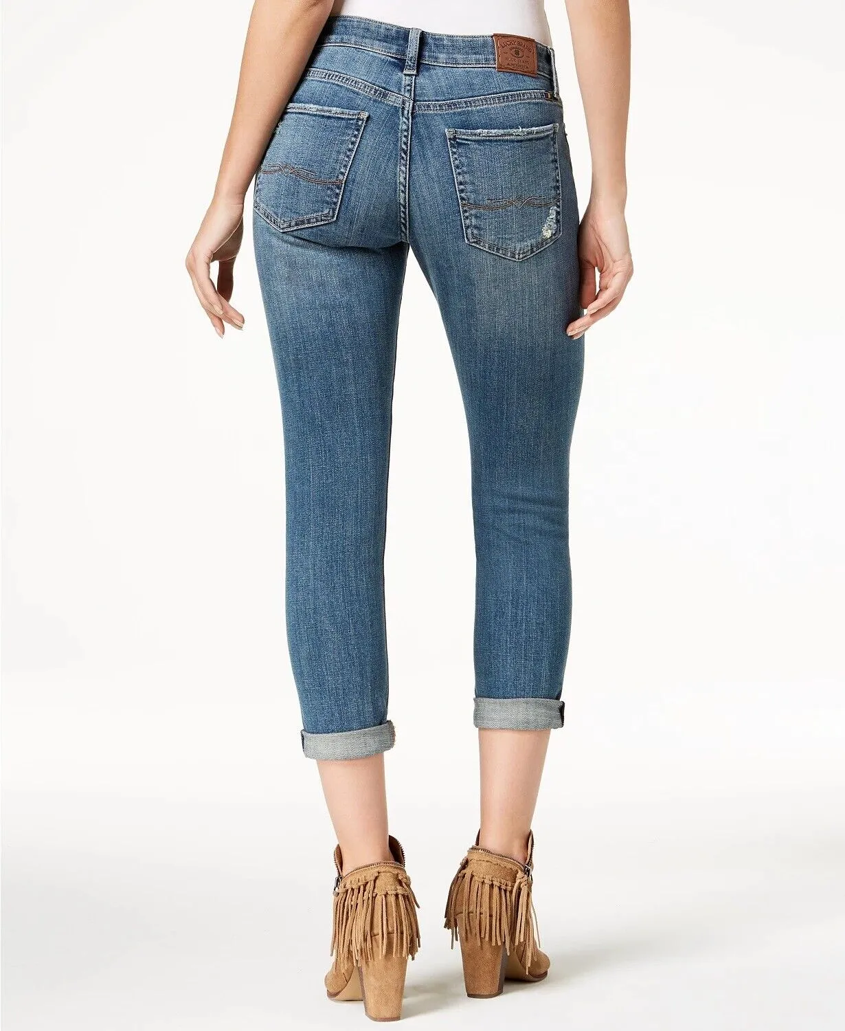 Lucky Brand Women's Sienna Slim Boyfriend Mid-Rise Denim Jeans Size 6/28