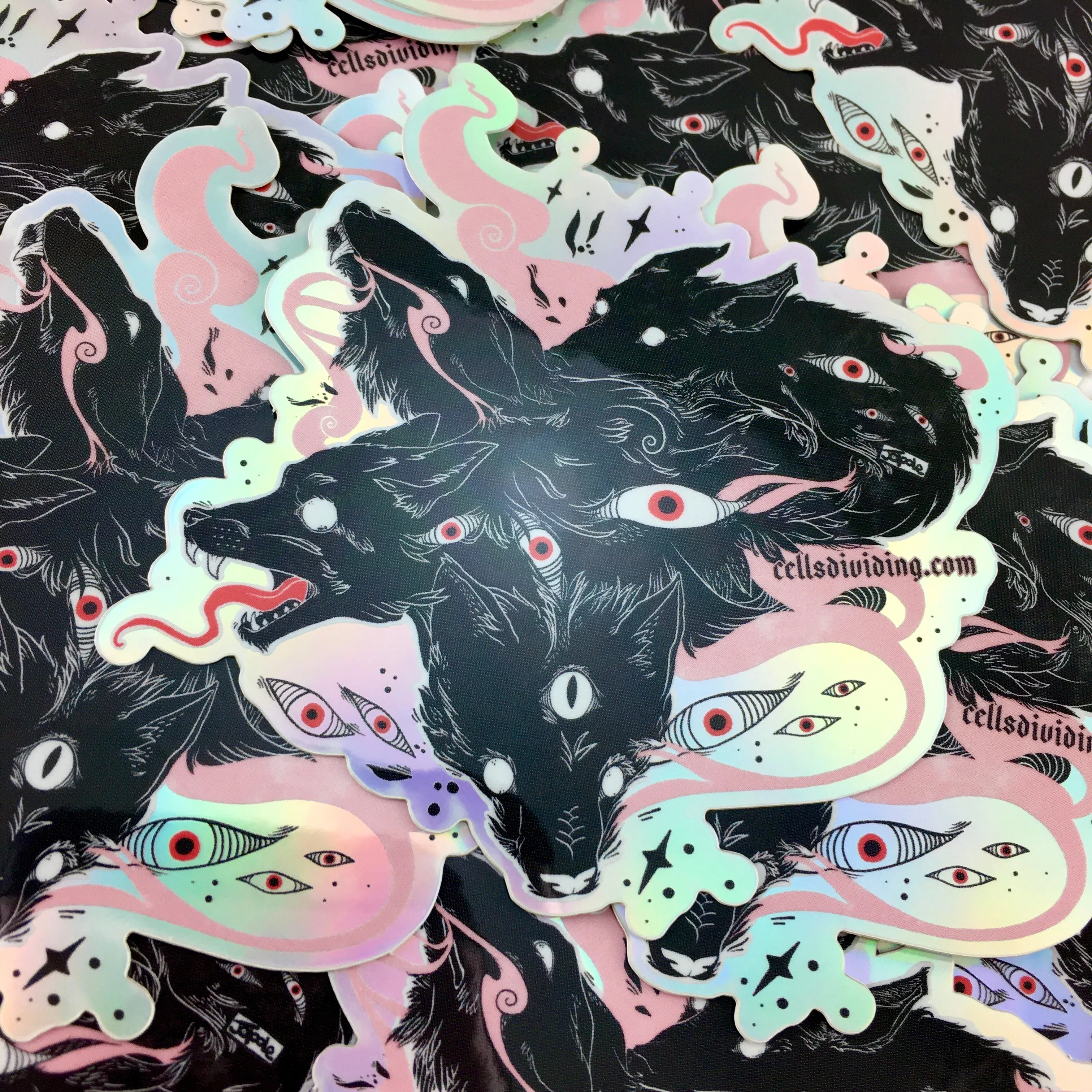 Many Wolves, Holographic Sticker